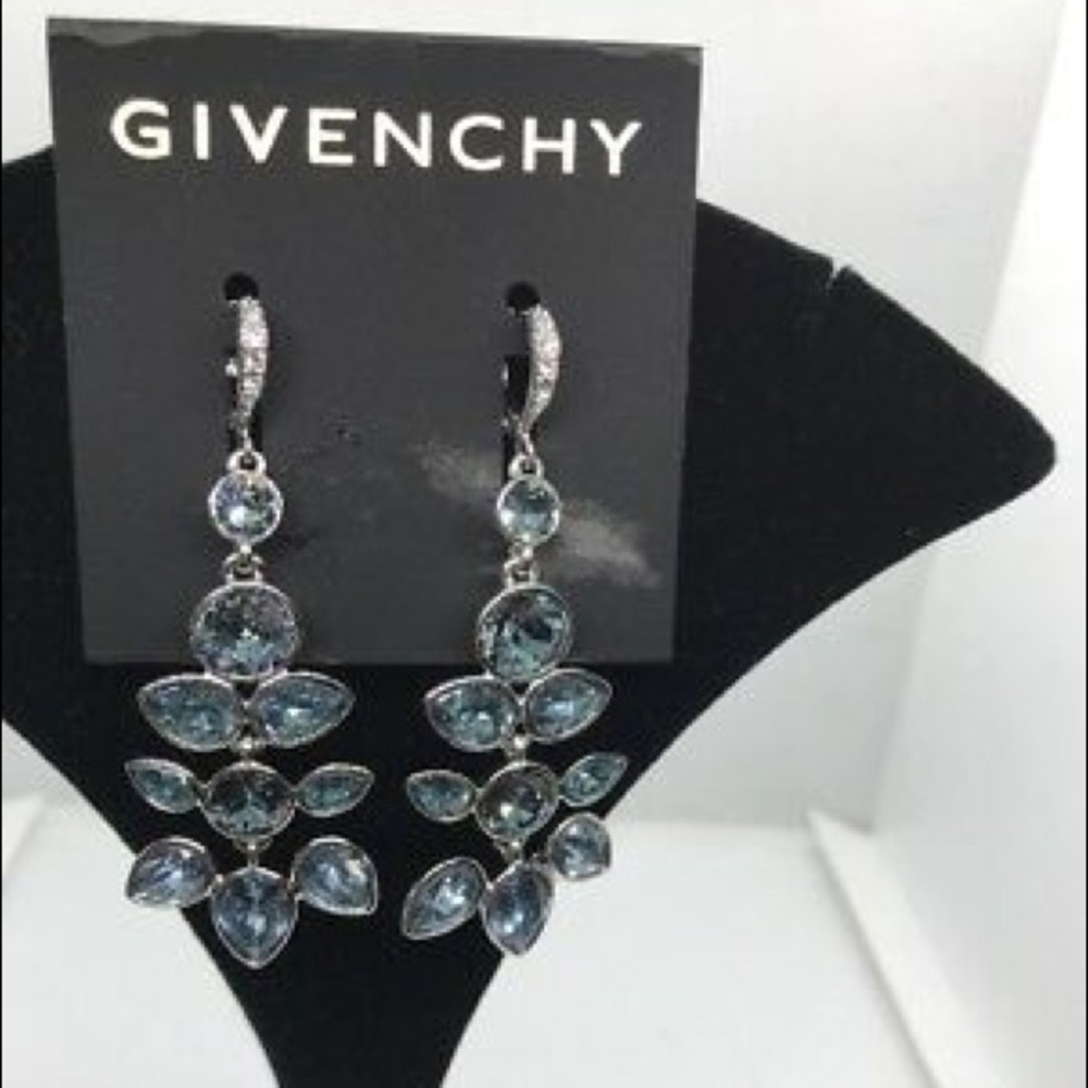 NEW🎊Givenchy Silver Crystal Chandelier Earrings - Picture 6 of 6